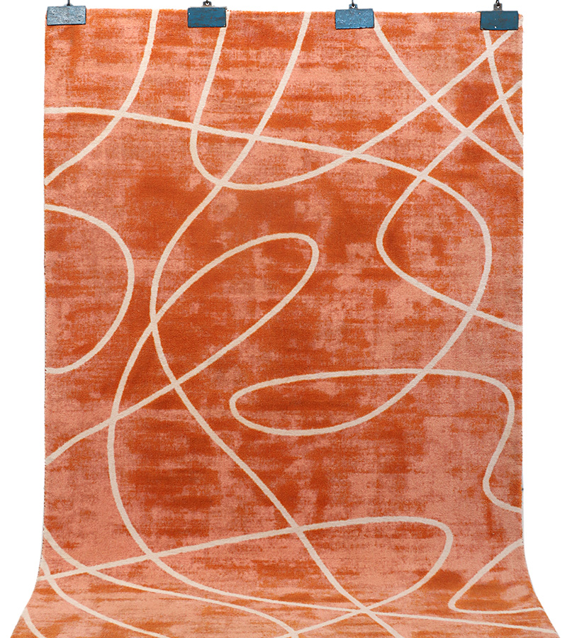 Quality inspection of a finished premium hand-woven living room carpet